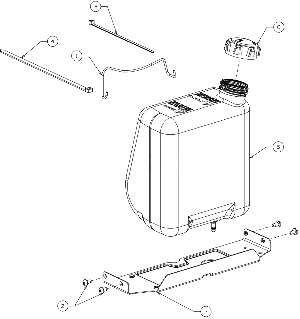 Fuel Tank Diagram and Parts List for 13BB77SS345 2023 Yard Machines Lawn Tractor